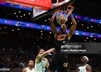 Evan Mobley #4 of the Cleveland Cavaliers (Photo by Maddie Meyer/Getty Images)