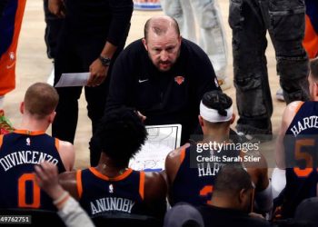 Head coach Tom Thibodeau of the New York Knicks (Photo by Sarah Stier/Getty Images)
