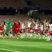 Team Canada celebrates qualification to 2024 Paris Olympics Quarterfinals Photo Courtesy: Getty Images
