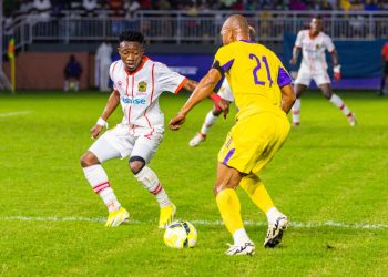 Shot from Kotoko (White)-Medeama game Photo Courtesy: Medeama SC