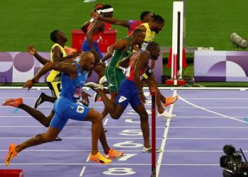 Noah Lyles wins 2024 Olympics Men's 100 Metres Photo Courtesy:  Reuters