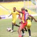 Shot from Hearts of Oak- Basake Holy Stars (yellow) clash  Photo Courtesy: @GhanaLeague