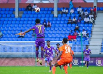 Shot from Medeama (mauve) v Nations Photo Courtesy: Medeama