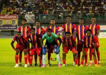 Hearts of Oak starting lineup against Nsoatreman at UG Stadium in 2024-2025 season