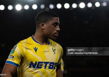 Caleb Kporha of Crystal Palace (Photo by Sebastian Frej/MB Media/Getty Images)