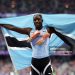 Letsile Tebogo of Team Botswana celebrates winning the gold medal after competing in the Men's 200m Final on day thirteen of the Olympic Games Paris 2024 at Stade de France on August 08, 2024 in Paris, France. (Photo by Cameron Spencer/Getty Images)