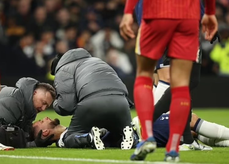 Rodrigo Bentancur suffered a concussion against Liverpool Photo Courtesy: Shutterstock