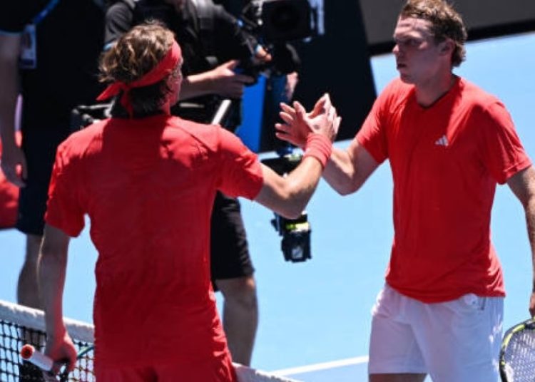 Alex Michelsen and Stefanos Tsitsipas Photo Courtesy: Getty Images