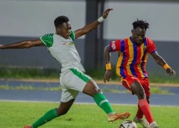 Saani Mohammed in action against Vision FC Photo Courtesy: Raymond Ackumey