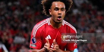 Joshua Zirkzee of Manchester United (Photo by Michael Regan/Getty Images)