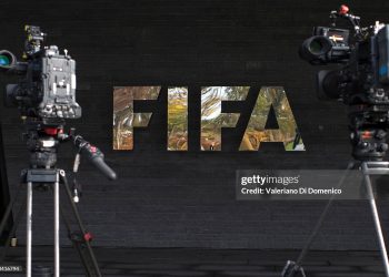 ZURICH, SWITZERLAND - OCTOBER 20:  FIFA Logo (Photo by Valeriano Di Domenico/Bongarts/Getty Images)