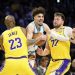 LaMelo Ball in action against Lakers Photo Courtesy: AP