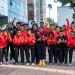 Black Queens players huddled together for a photo ahead of Morocco clash