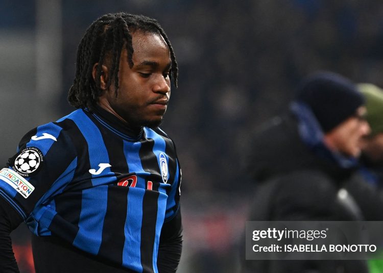 Atalanta's Nigerian forward #11 Ademola Lookman (Photo by ISABELLA BONOTTO/AFP via Getty Images)