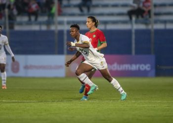 Shot from Black Queens friendly game against Morocco Photo Courtesy: GFA