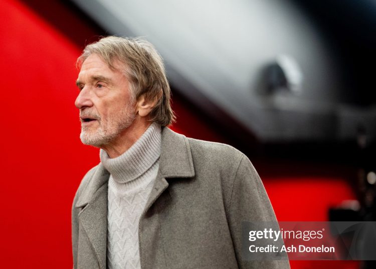 Sir Jim Ratcliffe arrives at the stadium prior to Premier League match (Photo by Ash Donelon/Manchester United via Getty Images)