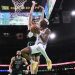 Shai Gilgeous-Alexander attempts layup against Celtics Photo Courtesy: AP