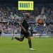 Le Havre's French forward #28 Andre Ayew celebrates goal (Photo by LOU BENOIST/AFP via Getty Images)