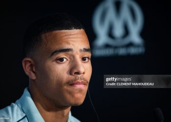 Mason Greenwood of Olympique Marseille (Photo by CLEMENT MAHOUDEAU/AFP via Getty Images)