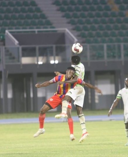 Shot from Hearts of Oak-Dreams FC (white) game Photo Courtesy: @GhanaLeague on X