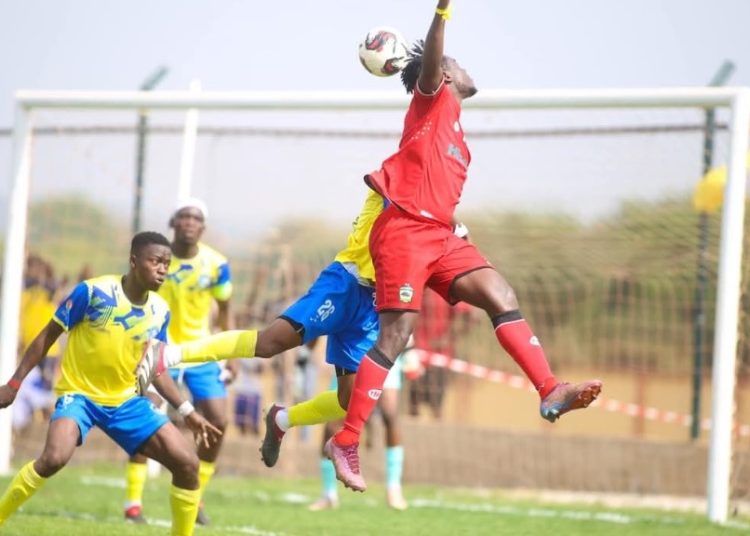 Shot from Kotoko (red) v Young Apostles game Photo Courtesy: AKSC