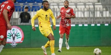 Antoine Semenyo in action against Madagascar Photo Courtesy: GFA