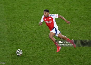 Myles Lewis-Skelly of Arsenal (Photo by Alex Burstow/Arsenal FC via Getty Images)