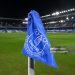 Everton badge on a corner flag (Photo by Liverpool FC/Liverpool FC via Getty Images)