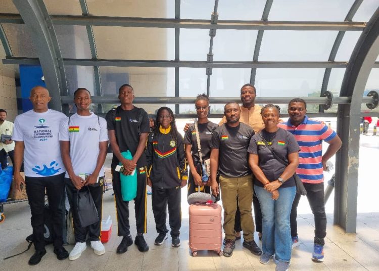 The team that will be Representing Ghana in the Africa Junior Swimming Championship