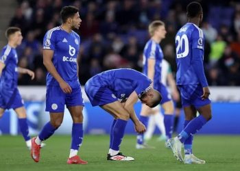 Leicester City players react to loss Photo Courtesy: Getty Images