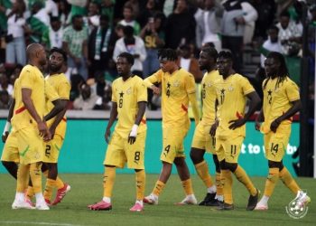 Shot of Black Stars in Unity Cup game against Nigeria Photo Courtesy: GFA
