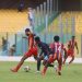 Shot from Hearts of Oak-Lions (blue) game Photo Courtesy: Ghana Premier League on X