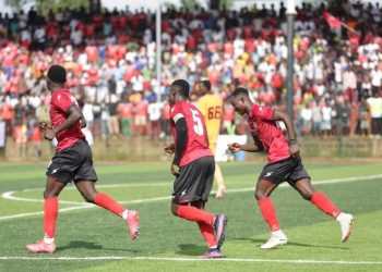 Shot from Hohoe (red)- Inter Allies game Photo Courtesy: @ShabanMo9 on X