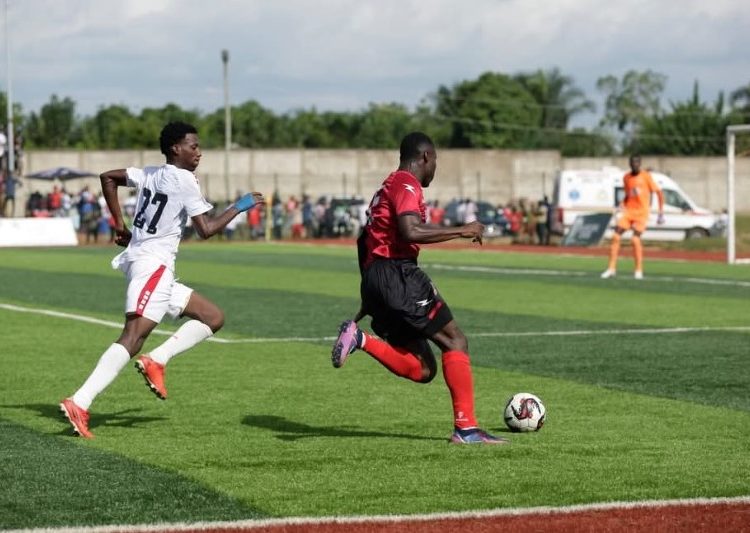 Shot from Hohoe (red)- Inter Allies game Photo Courtesy: @ShabanMo9 on X