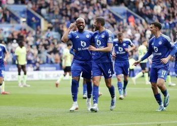 Jordan Ayew celebrates scoring goal against Southampton Photo Courtesy: Getty Images