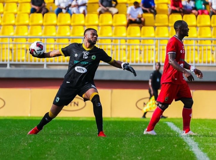 Goalkeeper Mohammed Camara in action in Kotoko-Berekum Chelsea FA Cup semifinal game Photo Courtesy: @MTNFACupGH
on X