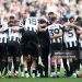 The Newcastle United team celebrate qualifying for the UEFA Champion's league (Photo by George Wood/Getty Images)