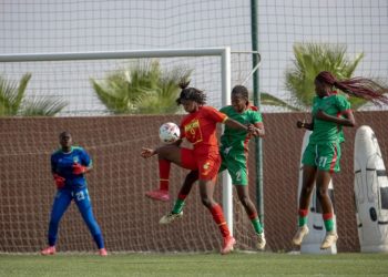 Doris Boaduwaa (9) in action for Black Queens against Malawi Photo Courtesy: GhanaWNT
on X