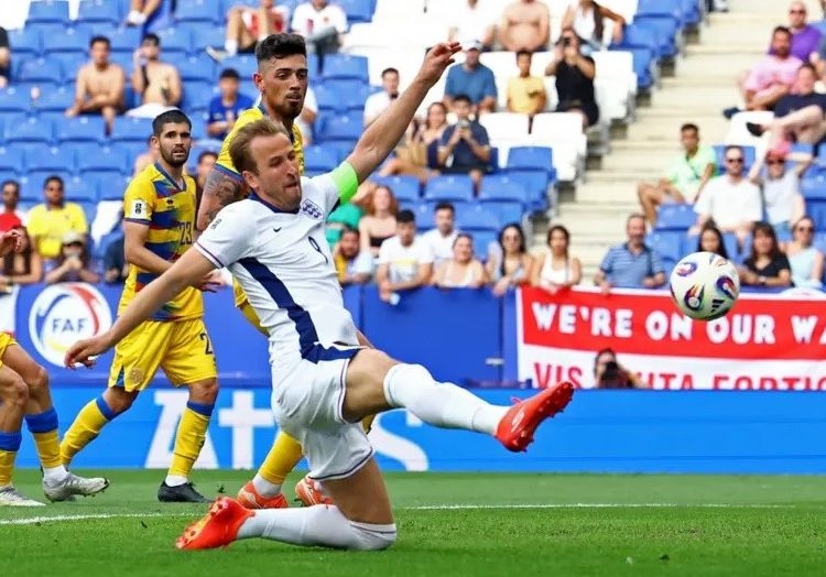 Harry Kane scores goal against Andorra Photo Courtesy: Reuters
