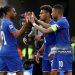 France's forward #10 Kylian Mbappe (R) and France's forward #11 Michael Olise (L) (Photo by FRANCK FIFE/AFP via Getty Images)