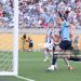 Erling Haaland scores their third goal during the FIFA Club World Cup 2025 group G match between Juventus FC and Manchester City FC (Photo by Catherine Ivill - AMA/Getty Images)