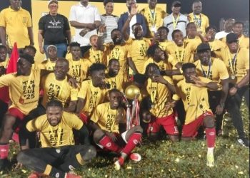 Kumasi Asante Kotoko celebrate after winning 2025 FA Cup title