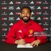 Matheus Cunha of Manchester United signing his contract with the club  (Photo by Manchester United/Manchester United via Getty Images)