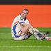 Mykhailo Mudryk of Chelsea FC injured on the ground during the UEFA Conference League 2024/25 League Phase MD4 match (Photo by Harry Langer/DeFodi Images via Getty Images)