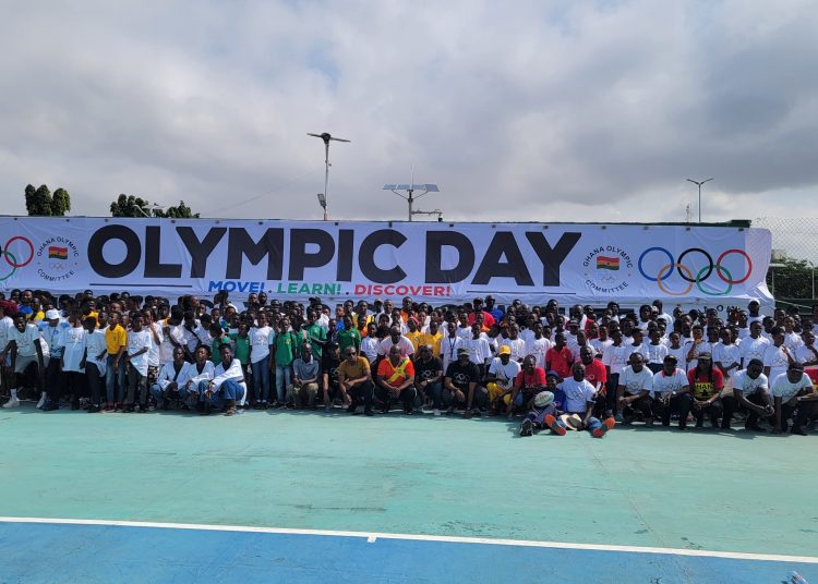GOC, NSA, various Discipline heads and the athletes taking a group photo