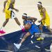 Shai Gilgeous-Alexander #2 of the Oklahoma City Thunder in action against Indiana Pacers during Game four of the 2025 NBA Finals (Photo by Mostafa Bassim/Anadolu via Getty Images)