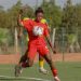 Black Queens forward Evelyn Badu in action against Benin Photo Courtesy: GFA