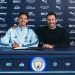 Tijjani Reijnders (left) with Man City Director of Football Hugo Viana  Photo Courtesy: Man City