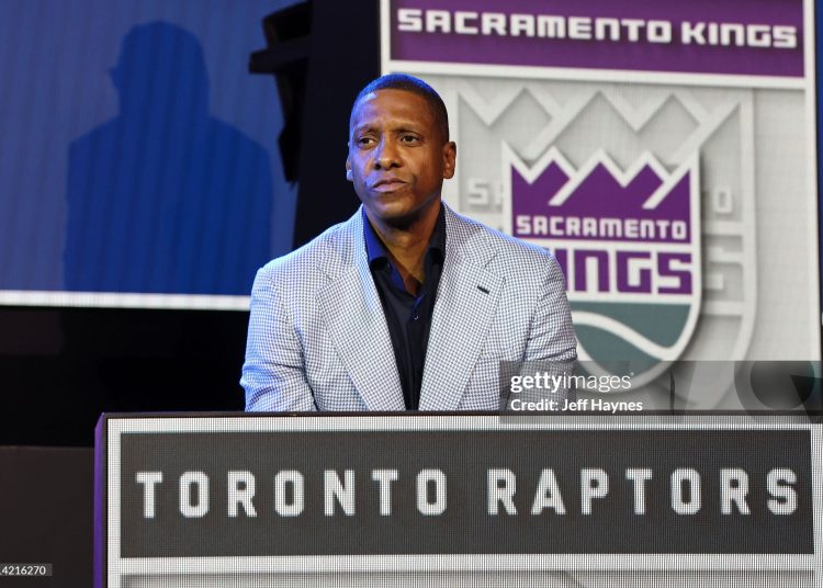 President Masai Ujiri of the Toronto Raptors looks on during 2025 NBA Draft Lottery (Photo by Jeff Haynes/NBAE via Getty Images)