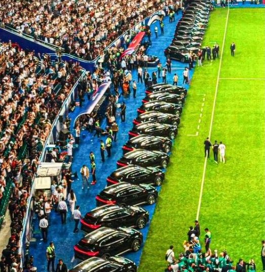 Uzbekistan players and coaches were presented with cars after qualifying to 2026 FIFA World Cup  Photo Courtesy: Pooja Media on X